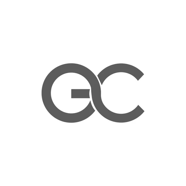 Başlangıç harfi gc veya cg logo vektör tasarım şablonu — Stok Vektör