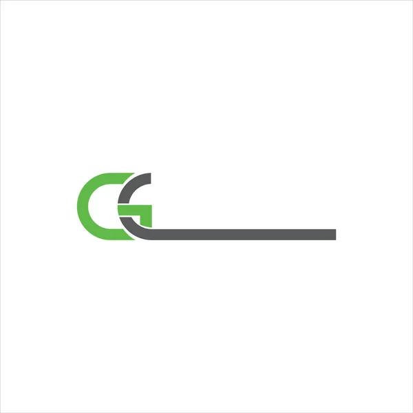 A gc vagy cg logó vektor tervezési sablonja — Stock Vector