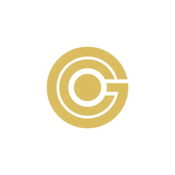 初期文字gcまたはcgロゴベクトルデザインテンプレート — ストックベクタ