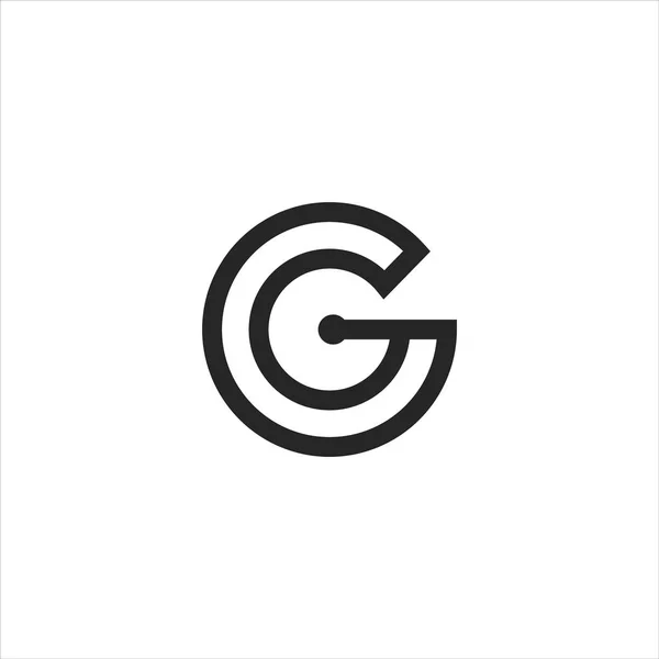 Initiële letter gc of cg logo vector ontwerp template — Stockvector