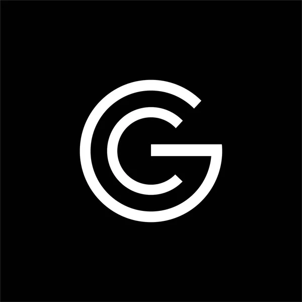 Initial letter gc or cg logo vector design template — Stock Vector