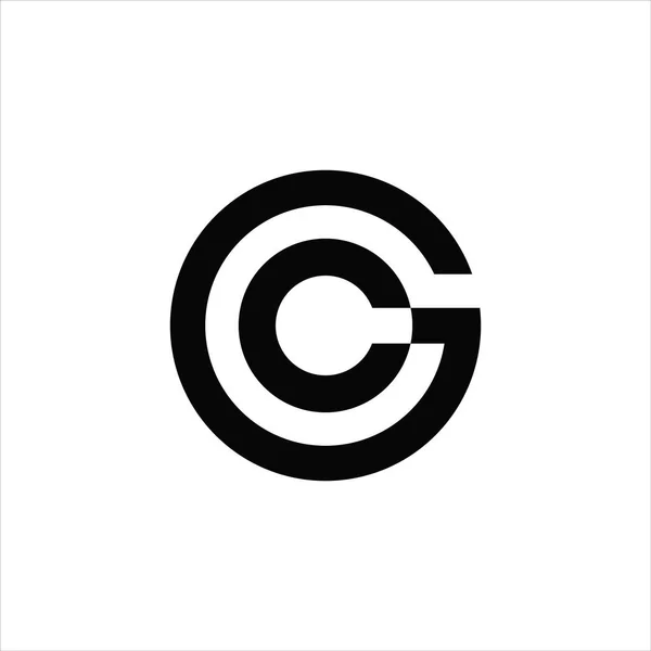 Initiële letter gc of cg logo vector ontwerp template — Stockvector