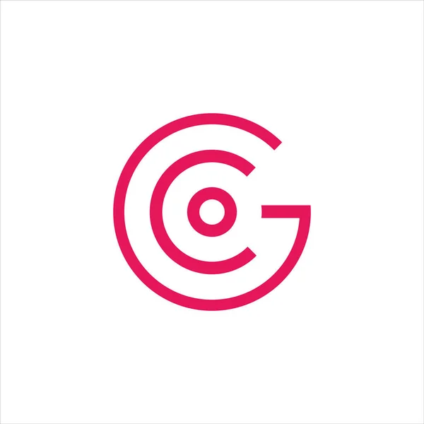 Initial letter gc or cg logo vector design template — 스톡 벡터