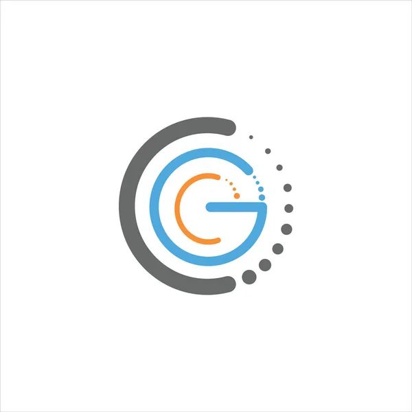 Начальный шаблон логотипа gc или cg — стоковый вектор