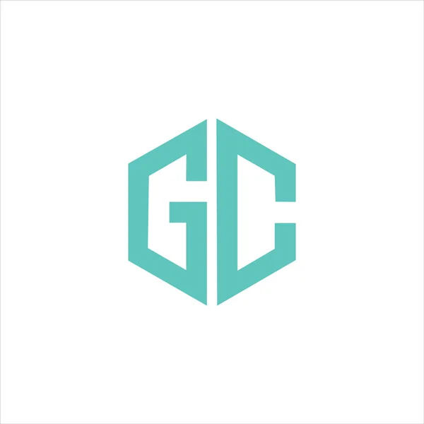 Anfangsbuchstabe gc oder cg Logo Vektor-Design-Vorlage — Stockvektor