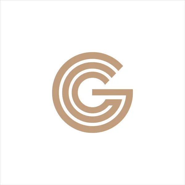 Initial letter gc or cg logo vector design template — 스톡 벡터