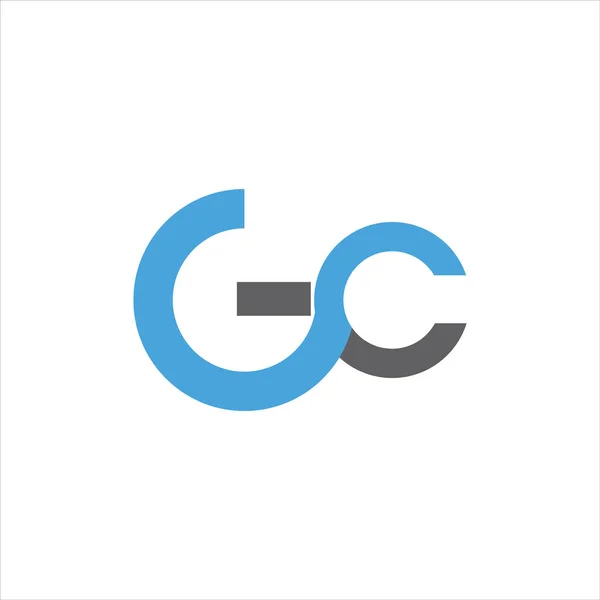 Ursprunglig formgivningsmall för bokstäver gc eller cg logo — Stock vektor