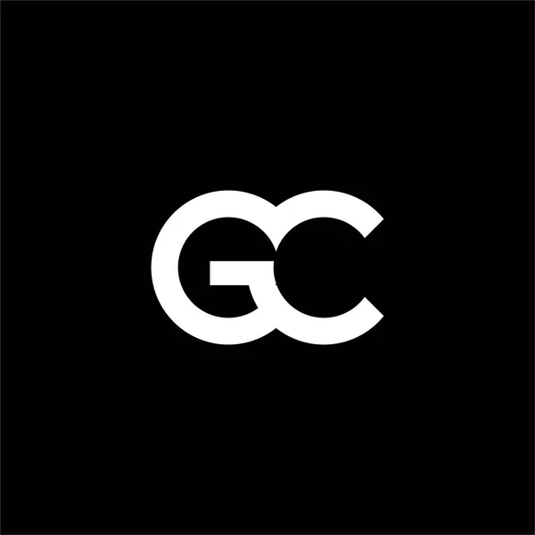 Initial letter gc or cg logo vector design template — 스톡 벡터