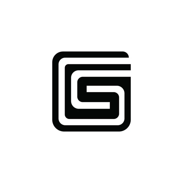 Initial letter gc or cg logo vector design template — 스톡 벡터