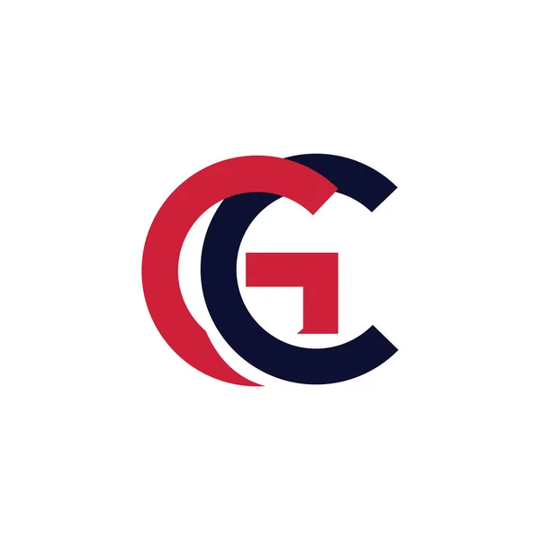 Initial letter gc or cg logo vector design template — Stock Vector