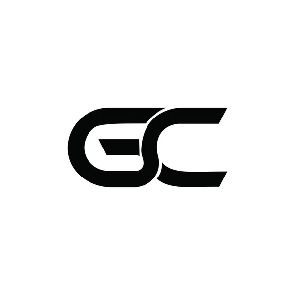 Modelo de desenho do vetor do logotipo inicial da letra gc ou cg — Vetor de Stock