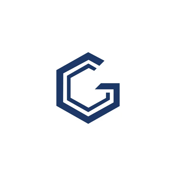 Initial letter gc or cg logo vector design template — 스톡 벡터