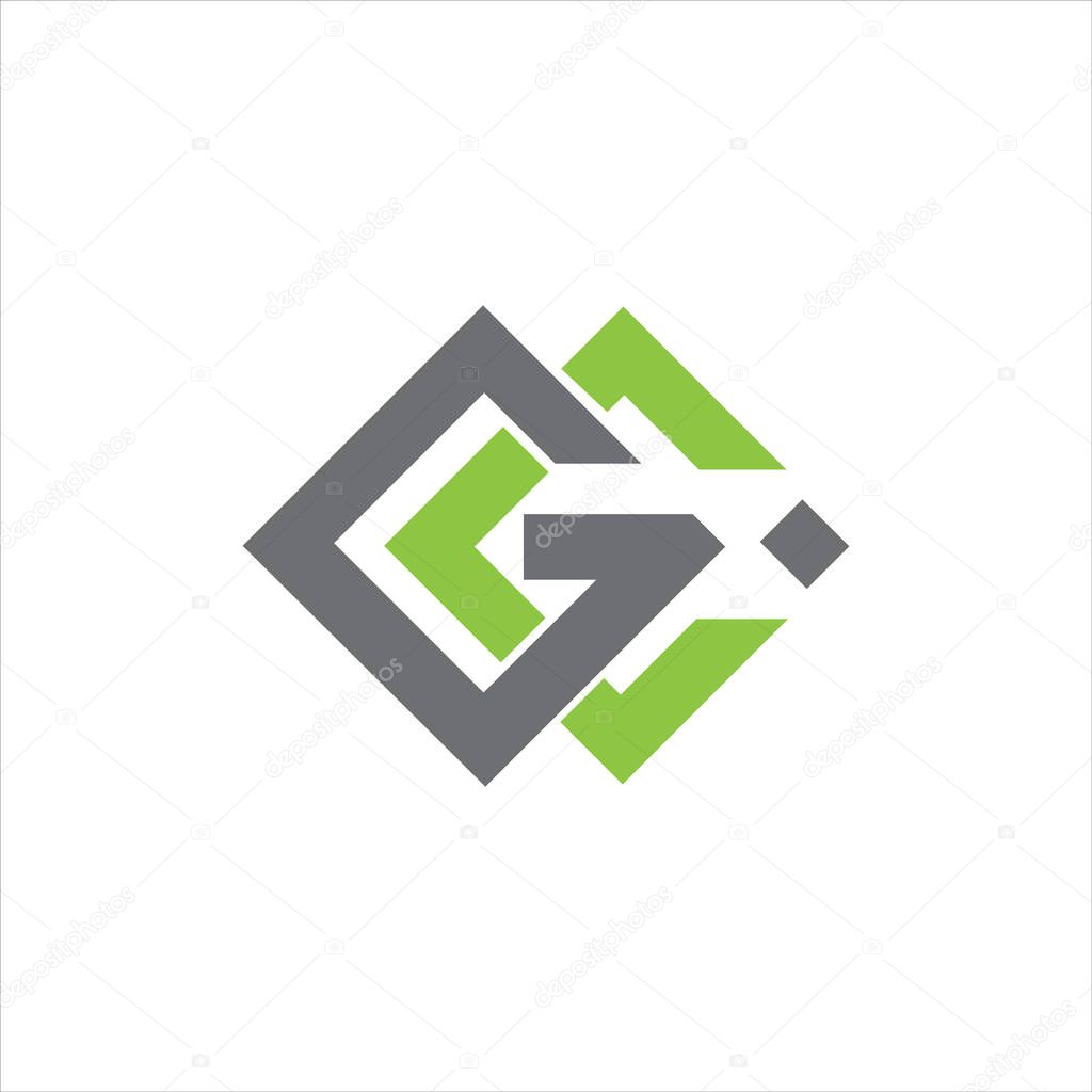  Initial letter gc or cg logo vector design template