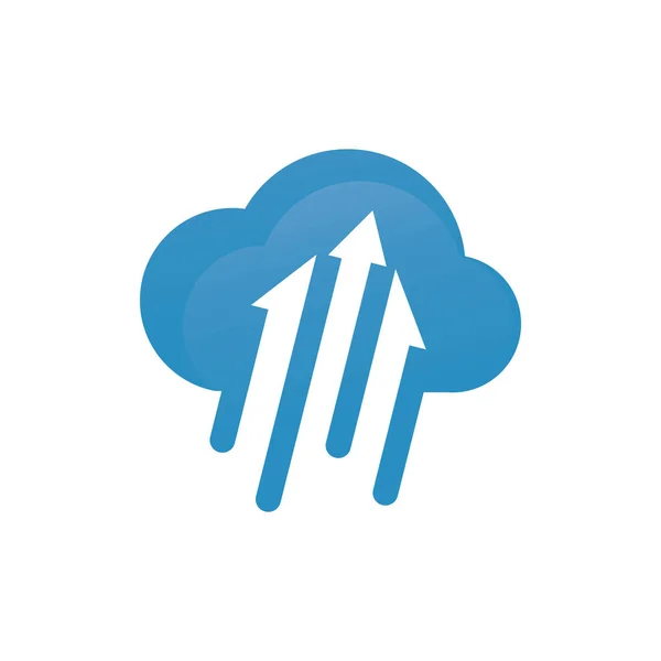 Plantilla de diseño de logotipo de nube — Vector de stock