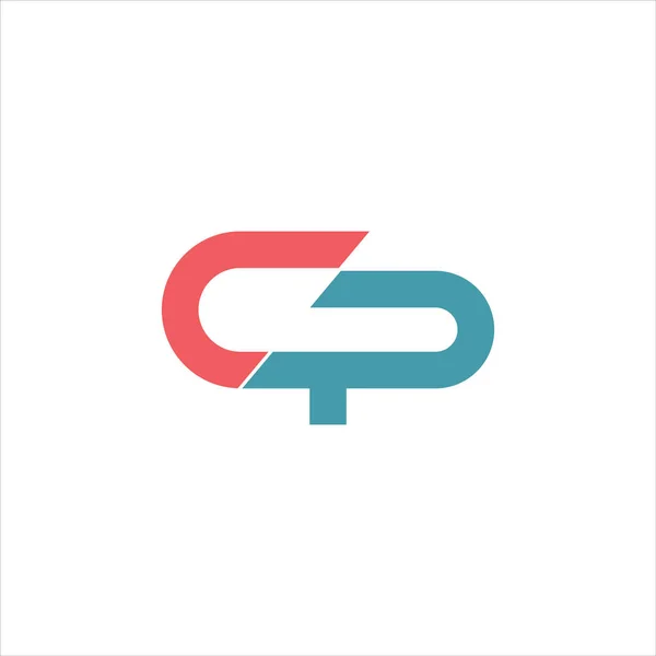 Initiële letter cp of pc logo vector ontwerp template — Stockvector