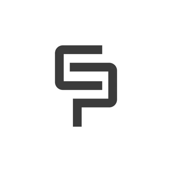 İlk harf cp veya pc logo vektör tasarım şablonu