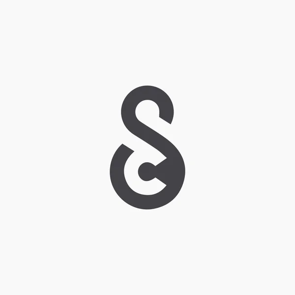 Anfangsbuchstabe cs oder sc Logo Vektor-Design-Vorlage — Stockvektor