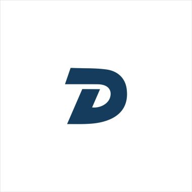 İlk harf D logo tasarım şablonu. D harfi logo tasarımı. D tabanlı ilk alfabe simgesi logo tasarımı.