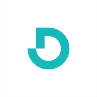 İlk harf D logo tasarım şablonu. D harfi logo tasarımı. D tabanlı ilk alfabe simgesi logo tasarımı.