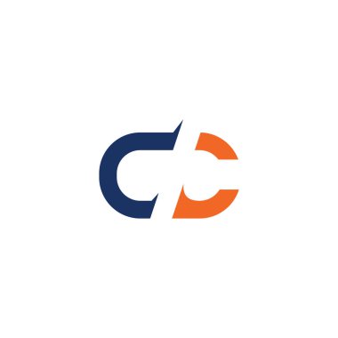 Başlangıç harfi dc veya cd logo tasarım şablonu