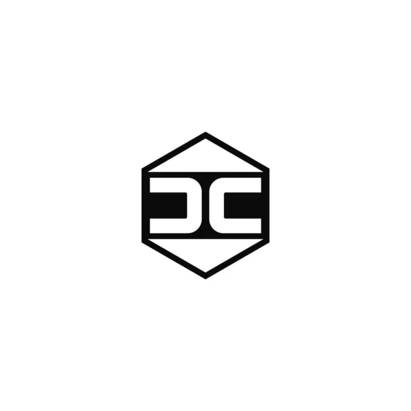 Plantilla inicial de diseño del logotipo de la letra dc o cd — Vector de stock