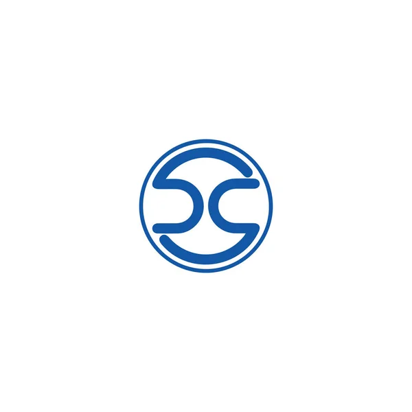 Initiële letter DC of cd logo ontwerp sjabloon — Stockvector