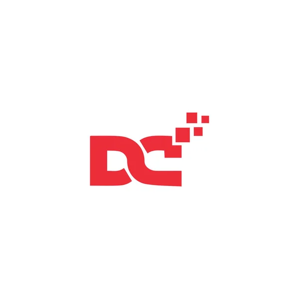 Plantilla inicial de diseño del logotipo de la letra dc o cd — Vector de stock