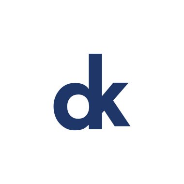 Başlangıç harfi dk veya kd logo tasarım şablonu