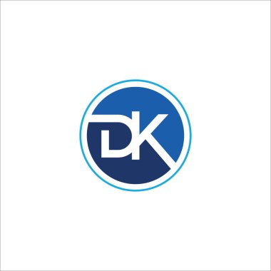 Başlangıç harfi dk veya kd logo tasarım şablonu