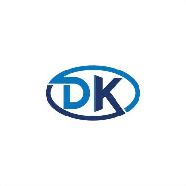 Başlangıç harfi dk veya kd logo tasarım şablonu