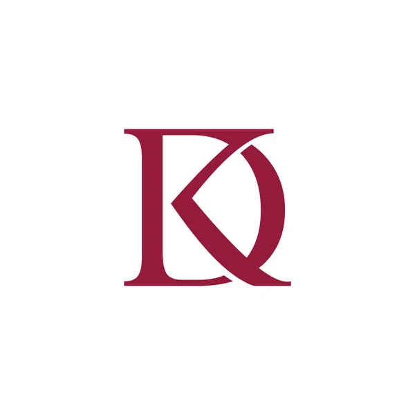 Başlangıç harfi dk veya kd logo tasarım şablonu — Stok Vektör