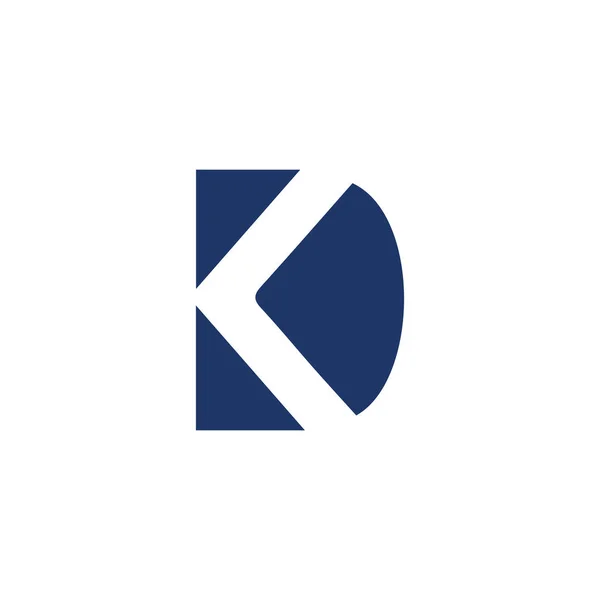 Initial letter dk or kd logo design template — Stock Vector