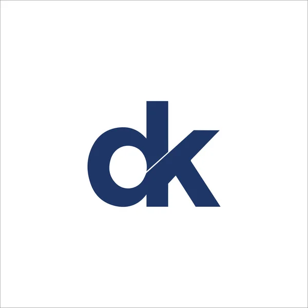 Πρότυπο σχεδιασμού λογότυπου με αρχικό γράμμα dk ή kd — Διανυσματικό Αρχείο