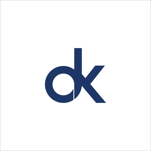 Πρότυπο σχεδιασμού λογότυπου με αρχικό γράμμα dk ή kd — Διανυσματικό Αρχείο