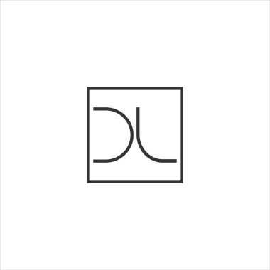 ilk harf dl veya ld logo vektör tasarımı