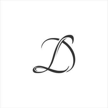 ilk harf dl veya ld logo vektör tasarımı