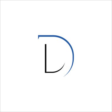 ilk harf dl veya ld logo vektör tasarımı