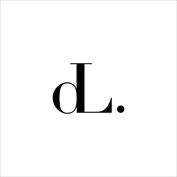 Letra inicial dl ou ld design do vetor do logotipo — Vetor de Stock