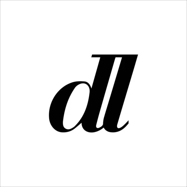 Initial letter dl or ld logo vector design — 스톡 벡터