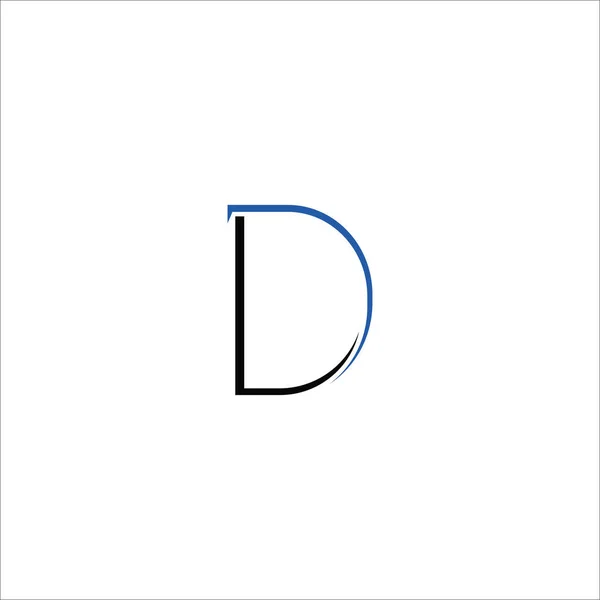 Начальный дизайн логотипа dl или ld — стоковый вектор