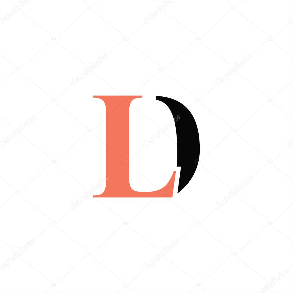 Initial letter dl or ld logo design template.dl and ld letter logo design