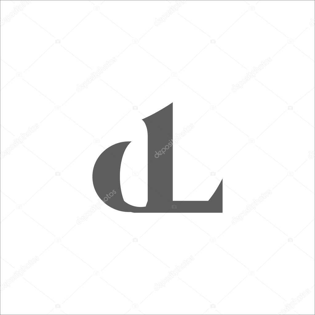 Initial letter dl or ld logo design template.dl and ld letter logo design