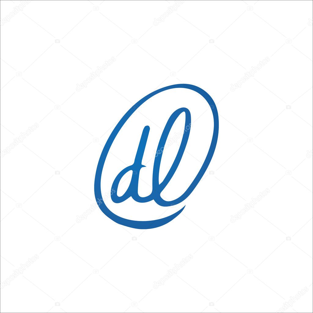 Initial letter dl or ld logo design template.dl and ld letter logo design