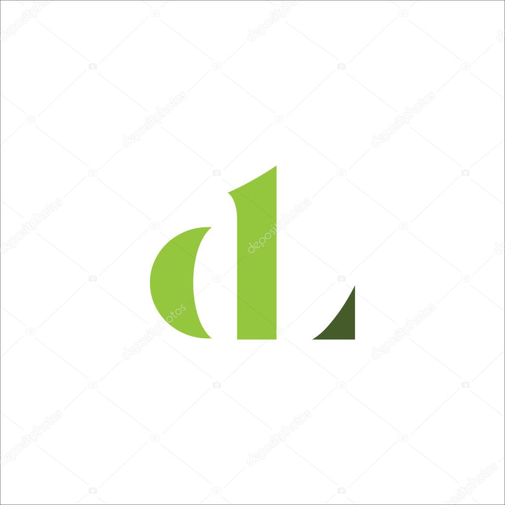 Initial letter dl or ld logo design template.dl and ld letter logo design