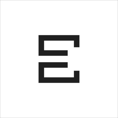 E Harfi Logo Tasarım Şablonu