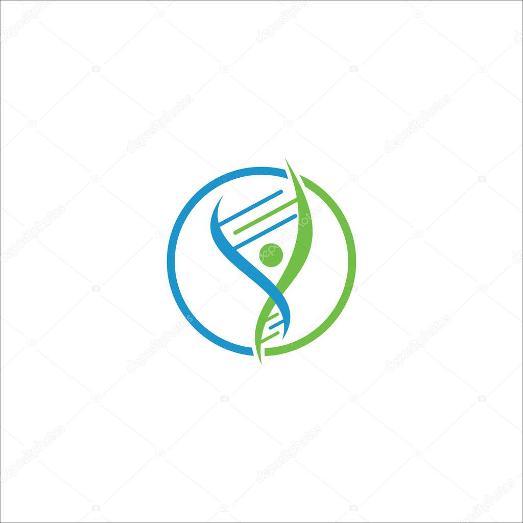 DNA Logo Vector Design Template