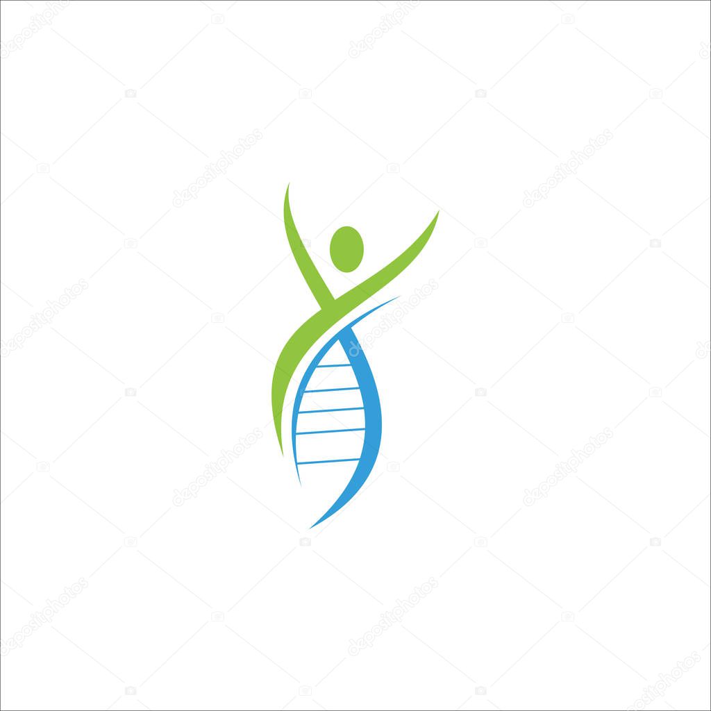 DNA Logo Vector Design Template