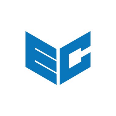 İlk harf ec veya ce logo tasarım şablonu