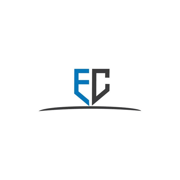 Plantilla inicial de diseño del logotipo de ec o ce — Archivo Imágenes Vectoriales