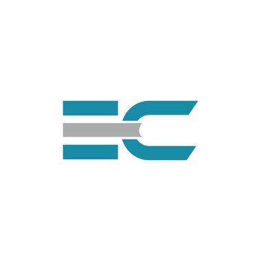 İlk harf ec veya ce logo tasarım şablonu